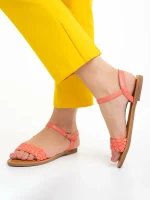 Livie rózsaszín női szandál, műbőrből készült