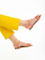 Livie rózsaszín női szandál, műbőrből készült