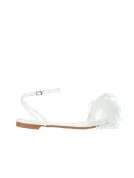 Carissa fehér női szandál, műbőrből készült