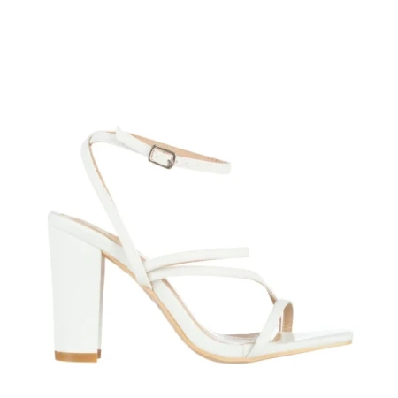 Roksana fehér női szandál, műbőrből készült