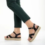 Ophir fekete női szandál, műbőrből készült