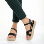 Ophir fekete női szandál, műbőrből készült