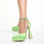 Medeia világos zöld női cipő, textil anyagból készült