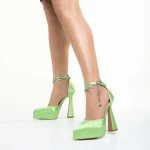 Medeia világos zöld női cipő, textil anyagból készült