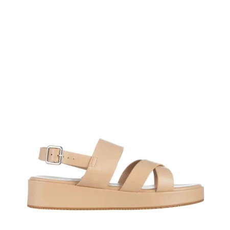 Eirene bézs női szandál, műbőrből készült