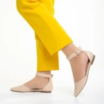 Lilias bézs női cipő, műbőrből készült