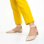 Lilias bézs női cipő, műbőrből készült