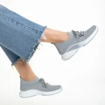 Matrona szürke női sportcipő, textil anyagból készült