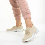 Matrona bézs női sportcipő, textil anyagból készült