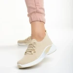Matrona bézs női sportcipő, textil anyagból készült