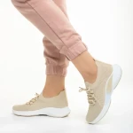 Matrona bézs női sportcipő, textil anyagból készült