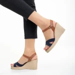 Girlhood kék női szandál, Ainara valódi bőrből