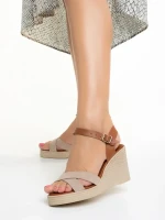 Girlhood bézs női szandál, Ainara valódi bőrből