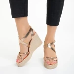 Girlhood arany női szandál, Basira valódi bőrből