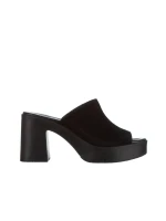 Girlhood fekete női papucs, Anisa fordított bőrből készült