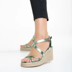 Girlhood zöld női szandál, Basira valódi bőrből
