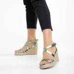 Girlhood zöld női szandál, Basira valódi bőrből