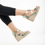 Girlhood zöld női szandál, Basira valódi bőrből