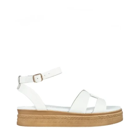 Girlhood fehér női szandál, Caderina valódi bőrből