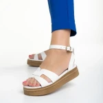 Girlhood fehér női szandál, Caderina valódi bőrből