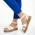 Girlhood fehér női szandál, Caderina valódi bőrből