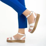 Girlhood fehér női szandál, Caderina valódi bőrből