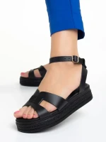 Girlhood fekete női szandál, Caderina valódi bőrből