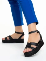 Girlhood fekete női szandál, Caderina valódi bőrből