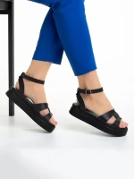 Girlhood fekete női szandál, Caderina valódi bőrből