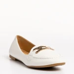 Aelia fehér női mokaszin, műbőrből készült