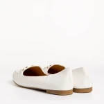 Aelia fehér női mokaszin, műbőrből készült