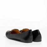 Aelia fekete női mokaszin, műbőrből készült