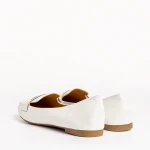 Adelais fehér női mokaszin, műbőrből készült