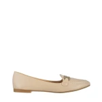 Aelia bézs női mokaszin, műbőrből készült