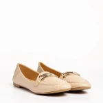 Aelia bézs női mokaszin, műbőrből készült