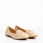 Adelais bézs női mokaszin, műbőrből készült