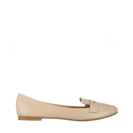 Adelais bézs női mokaszin, műbőrből készült