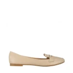 Adelais bézs női mokaszin, műbőrből készült