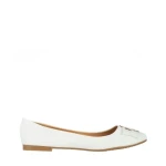 Aelita fehér női mokaszin, műbőrből készült