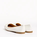 Aelita fehér női mokaszin, műbőrből készült