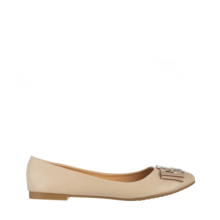 Aelita bézs női mokaszin, műbőrből készült