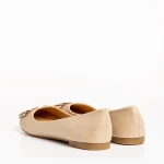 Aelita bézs női mokaszin, műbőrből készült