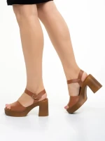 Girlhood camel női szandál, Agni valódi bőrből