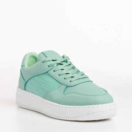 Birita világos kék női sportcipő, műbőrből készült