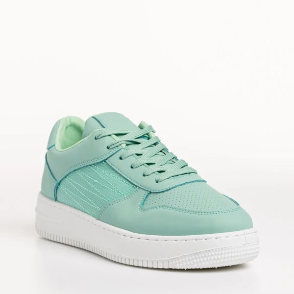 Birita világos kék női sportcipő, műbőrből készült