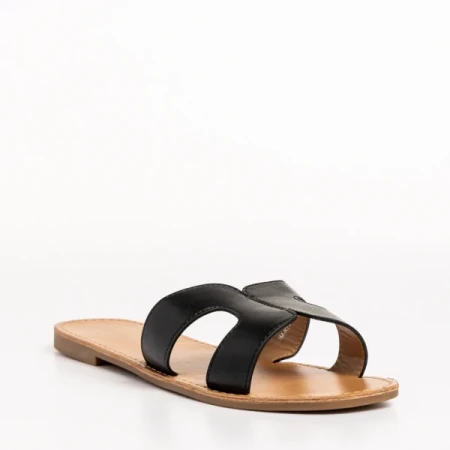 Aveza fekete női papucs, műbőrből készült