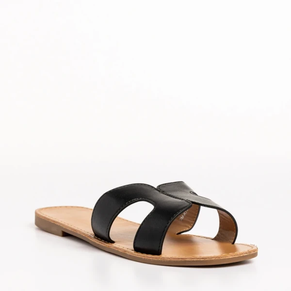 Aveza fekete női papucs, műbőrből készült