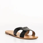 Aveza fekete női papucs, műbőrből készült