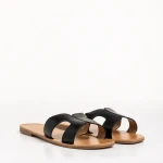 Aveza fekete női papucs, műbőrből készült