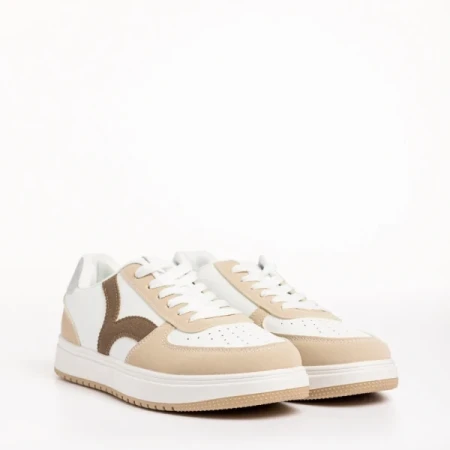 Criseida fehér és bézs női sportcipő, műbőrből készült